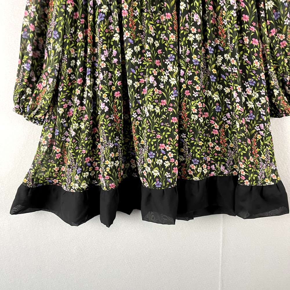 Amanda Uprichard Babydoll Dress Womens Medium Floral Whimsigoth Fairy READ - Picture 3 of 16